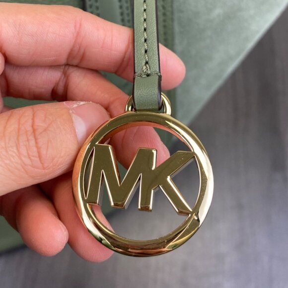 Michael Kors 35F1GPAT1S Portia Small Leather Tote in Army Green - Picture 8 of 9